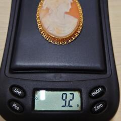 値下げイタリー製K14カメオ　ブローチトップ 9.2g