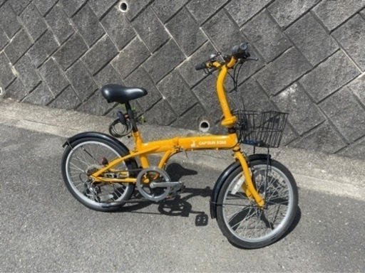 折りたたみ自転車　イエロー