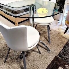 ガラスダイニング３点セット