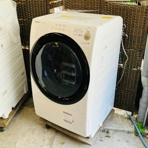 【売約済み】　⭕️運搬無料サービスあり⭕️ ドラム式洗濯機　ドラム　洗濯機　シャープ SHARP ES-S7F-WR [ドラム式洗濯乾燥機 洗濯7kg/乾燥3.5kg 左開き プラズマクラスター 除菌機能 ホワイト系]  2020年製　 ドラム式洗濯機乾燥機　乾燥機　乾燥機　ES-S7F