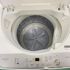 ☆SHARP☆ 5.5kg洗濯機 2019年 ES-GE5C-W シャープ 新生活 一人暮らし