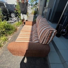 ソファ 三人掛け ローラKD スペイン製 オレンジ 布製