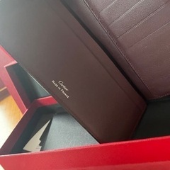 カルティエ 長財布 ブラック×シルバー×ボルドー Cartier 長サイフ
