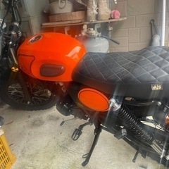 【ネット決済】希少なオレンジAJSイギリスバイク 125CC 引...