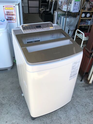 【動作保証あり】Panasonic 2018年 NA-FA100H5 10.0kg 全自動洗濯機 シャンパン【管理KRS611】