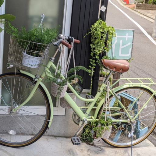 お値下げしました。急募！早い方から! 自転車 6段シフト ママチャリ 可愛いミントグリーン