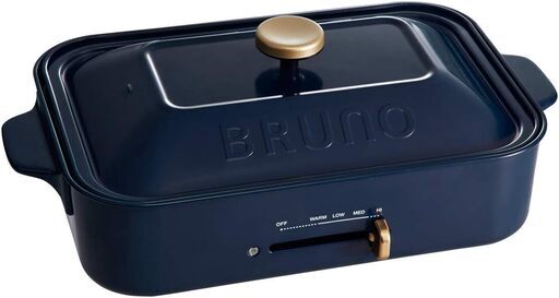 新品 BRUNO ブルーノ ホットプレート たこ焼き器 焼肉 煮物 1702784 ネイビー