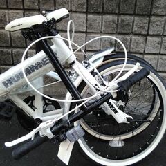 HUMMER 折り畳みミニベロ 20インチ 7段変速 ホワイト 配送無料