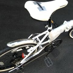 HUMMER 折り畳みミニベロ 20インチ 7段変速 ホワイト 配送無料