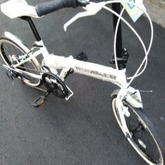 HUMMER 折り畳みミニベロ 20インチ 7段変速 ホワイト 配送無料