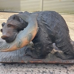 北海道アイヌ　熊の木彫り