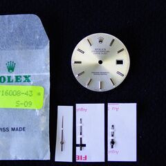 ROLEX 純正品  デイトジャストの 文字盤（シルバー）+３針...