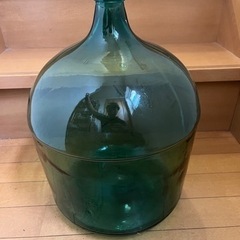 デミジョンボトル 特大 エメラルドグリーン ガラス 空瓶 ヴィン...