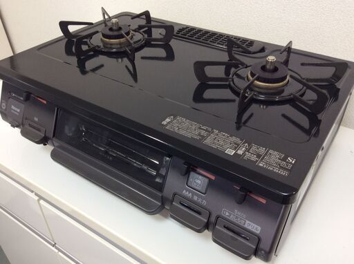 （10/1受渡済）JT7317【RINNAI/リンナイ ガスコンロ LPガス】美品 2023年製 RT64JH6S2-GR 家電 キッチン レンジ ガステーブル 右側強火 クリスタルコート