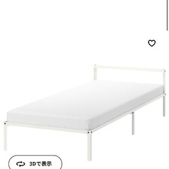 IKEA ベッドフレーム, ホワイト, すのこセット　90x20...
