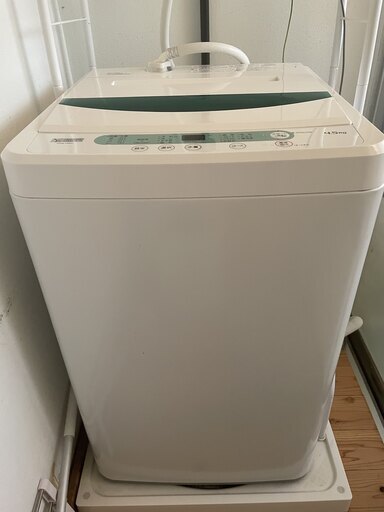 ヤマダセレクト　洗濯機 4.5kg YWM-T45G1  2019年製 一人暮らし