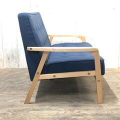 10/18終 ニトリ ソファ 2P 布張り 木製フレーム ルッキ2KD 北欧 家具