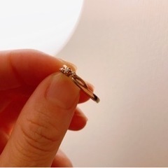 4℃ ピンクゴールド 美品 9号リング