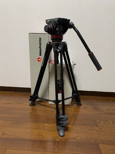 Manfrotto マンフロット ビデオ三脚 (MVT502AM + MVH502AH) ビデオ雲台