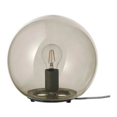 《電球付》　IKEA ライト　テーブルランプ，グレー，25 cm