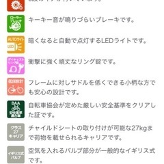 子供乗せ(フロント)付き自転車 6速　ツヤケシブラック