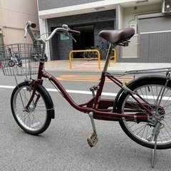 【20インチ】中古自転車-ミニベロ-赤色