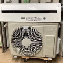 K04446　日立　中古エアコン　主に6畳用　冷房能力　2.2KW ／ 暖房能力　2.2KW