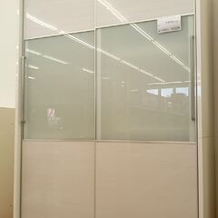 ☆ジモティ割あり☆ 松田家具 スライド扉レンジボード ホワイト H210 