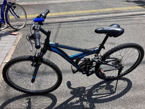 オシャレ自転車26インチ SOLUTION ASAHI MTBマウンテンバイク 自転車 あさひ 青 ブルー696