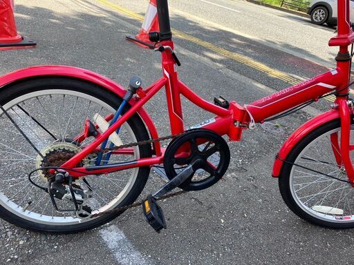 オススメ品?20インチ 折りたたみ自転車 CAPTAIN STAG?折り畳み 6段変速