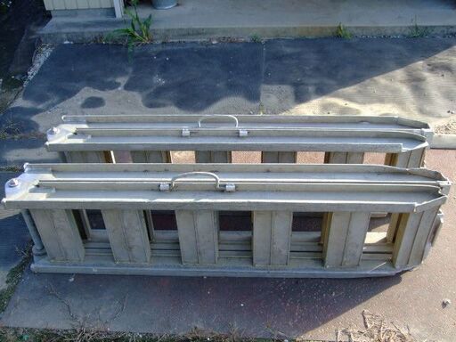 アルミブリッジ 折りたたみ式 3000x300x100 1本23㎏ 2本セット 2t位