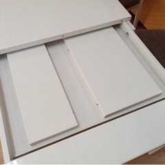 【引取】超お得 定価98,900円からほぼ半額 ウォーリア 伸長式テーブル ダイニングテーブル 北欧 分解済み
