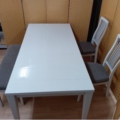 【引取】超お得 定価98,900円からほぼ半額 ウォーリア 伸長式テーブル ダイニングテーブル 北欧 分解済み