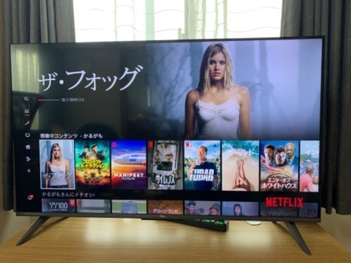 引っ越しのため　8/15夜まで　32500円　新品同様　4Kチューナー内蔵43インチGoogleTV TCL 43P735