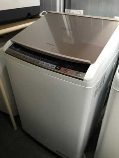 取引場所　南観音　O2308-265 HITACHI  BEATWASH 9.0kg洗濯機　2017年製　BW-DV90B 動作確認済み　汚れ　キズあり　給水　排水ホースあり