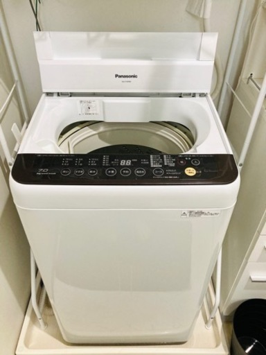 全自動洗濯機　7kg Panasonic NA-F70PB9-T 2016年製　取扱説明書　保証書