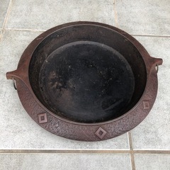 すき焼き鍋 南部鉄器 鉄鍋 レトロ アンティーク 古道具 