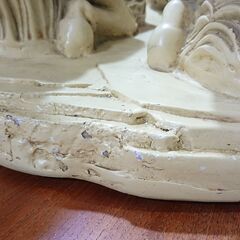 イタリア製｜躍動馬彫刻台座｜ガラステーブル