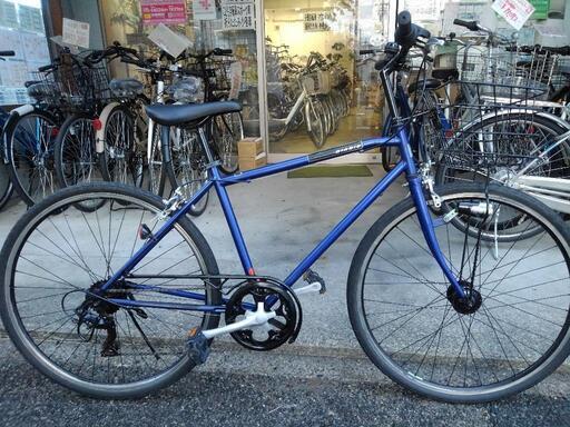 中古自転車２６６６　クロスバイク　７００×３５C　７段ギヤ　LEDオートライト　ワイヤー錠　身長１５５㎝から