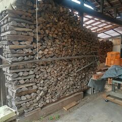 薪ストーブ用の良く乾燥した薪