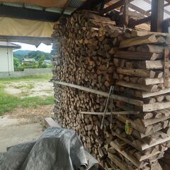 薪ストーブ用の良く乾燥した薪