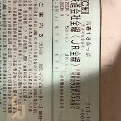 青春18きっぷ2回分(返却不要)