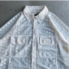 military pocket sheer shirt サイズ　M