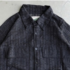military pocket sheer shirt サイズ　M