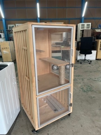 決まりました☆キャットゲージ☆キャットボックス☆キャスター付☆綺麗な中古品
