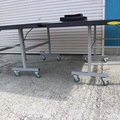 【中古】国際規格 CASSAR製 カサール セパレート式 卓球台 キャスター付き ネット付き ピンポン台 仙台市内近郊配送相談可能