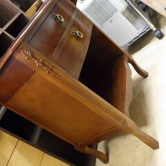 イタリア家具 猫脚 コンソールチェスト 配達設置対応 電話台 サイド