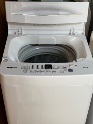 送料・設置込み　洗濯機　4.5kg Hisense 2020年