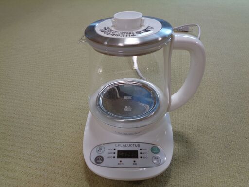 【LALALUCTUS クックケトル プラス 800ml 温度調整6段階 保温機能付き ガラスケトル】
