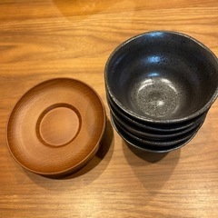 湯呑みと茶托のセット